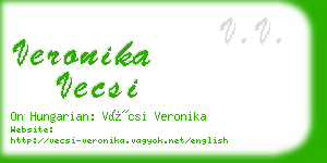 veronika vecsi business card